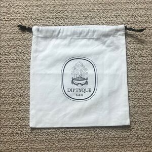 Diptyque White and Black Logo dust bag